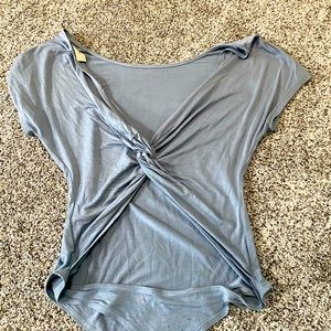 Twist Back Periwinkle Bodysuit